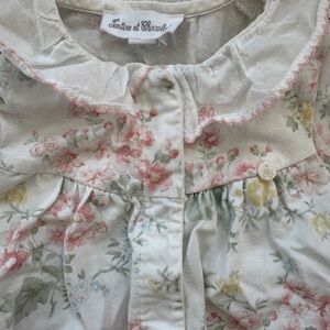 tartine et chocolat Floral Footed pajamas